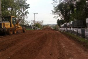 Inicio das Obras na Rua Benicio Guareschi