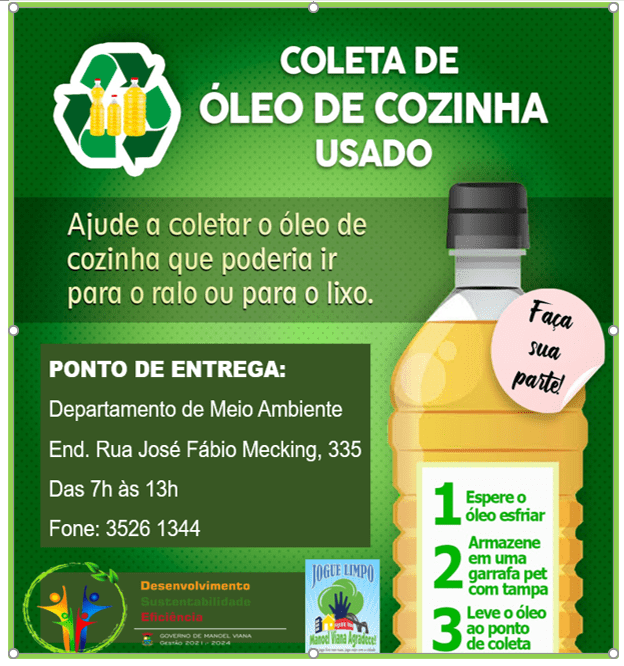 Secretaria Municipal de Meio Ambiente irá promover dia para coleta de  embalagens de óleo lubrificante usadas. – Engenheiro Paulo de Frontin