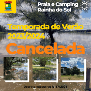 Executivo Municipal cancela oficialmente temporada de verão 2023/2024 da Praia e Camping Rainha do Sol