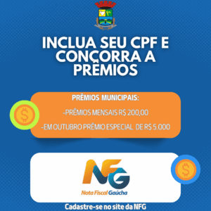 Peça CPF na nota e ganhe prêmios com o Nota Fiscal Gaúcha!