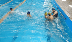 Atividades do CIANE de Manoel Viana seguem com momentos de lazer e integração na piscina em Alegrete.